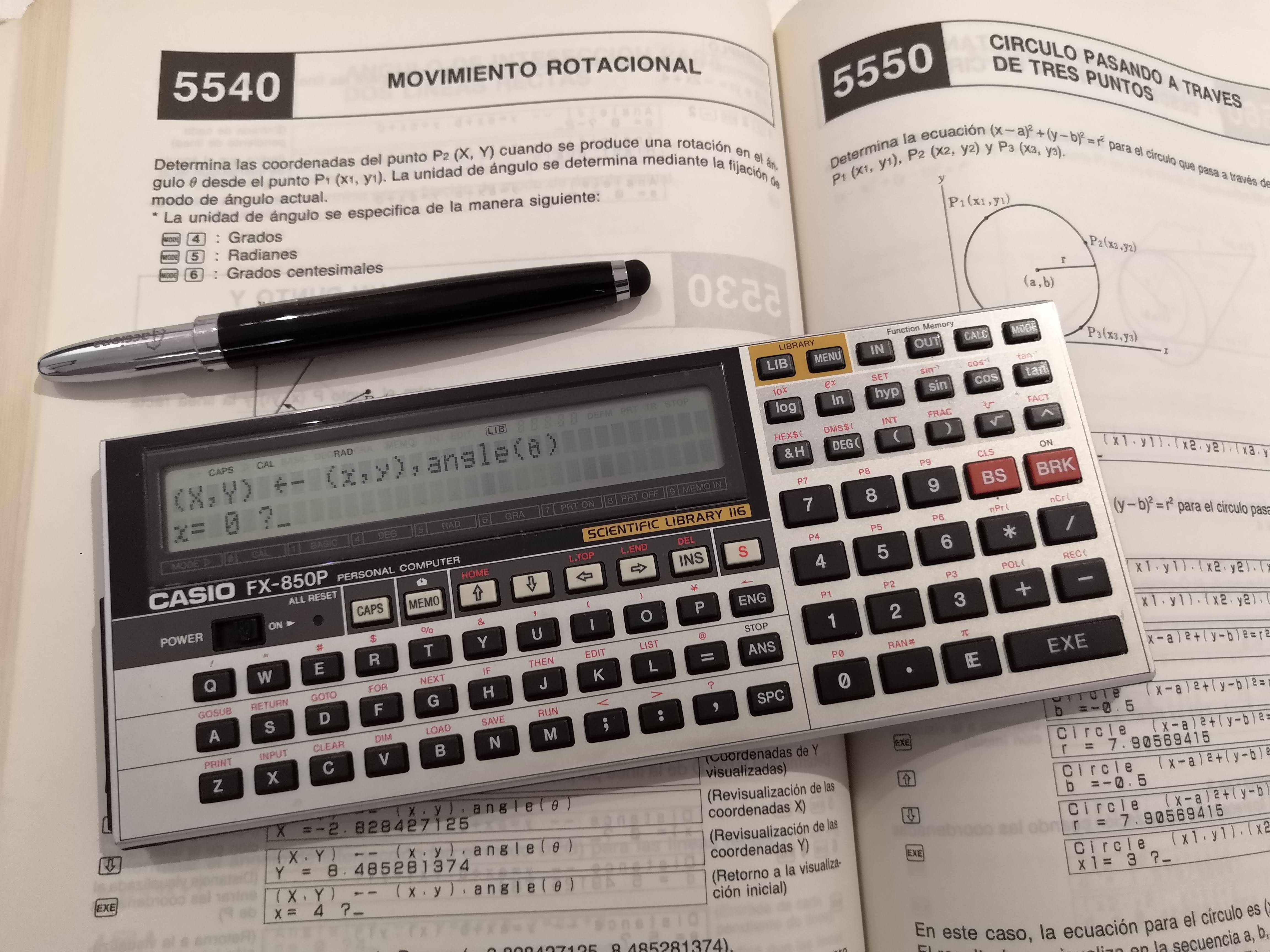 CASIO FX-850P calculatrice programmable